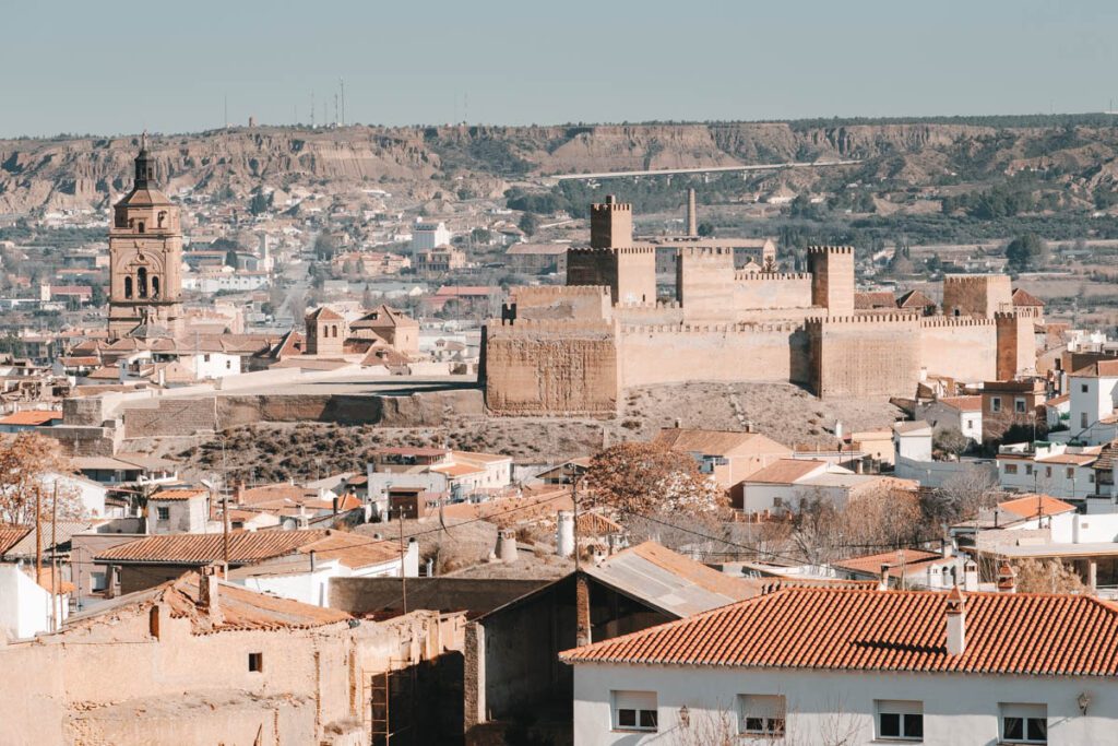 Alcazaba de Guadix and Guadix Cathedral view - Reislegende.nl