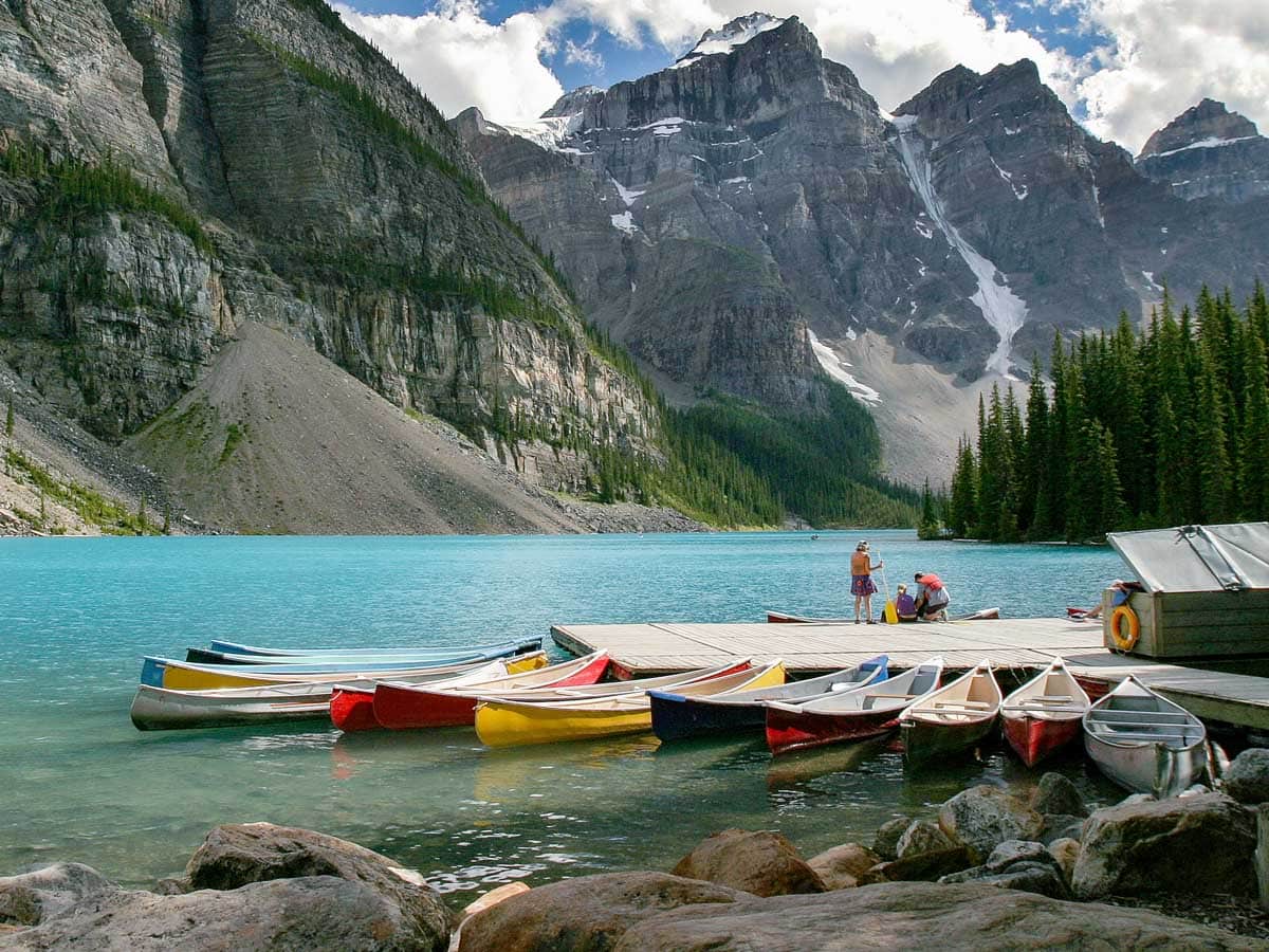 Moraine Lake - Rondreis door Canada en de Verenigde Staten - Reislegende.nl