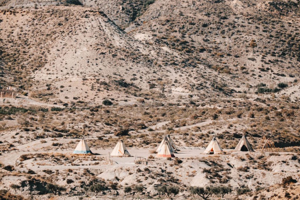Tipi tenten in Fort Bravo Texas Hollywood in Tabernas - Reislegende.nl