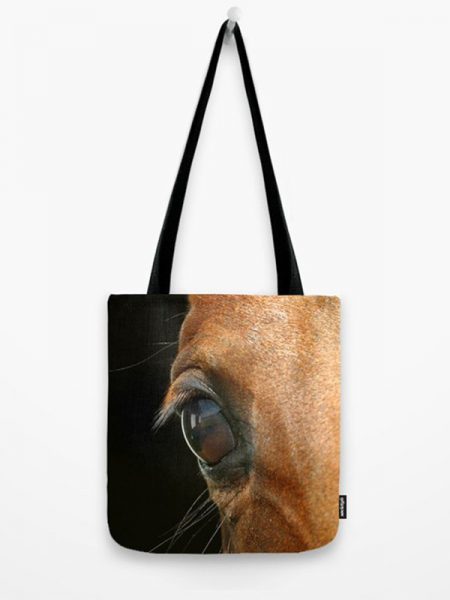 Paarden tas, tote bag met foto van paardenoog - Reislegende.nl