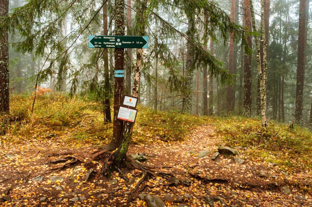 Morkgonga hike route aanduiding Zuid-Noorwegen - Reislegende.nl