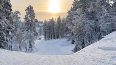 Saariselka toboggan run Pulkkamaki langste sleebaan Finland - Reislegende.nl