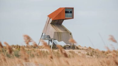 Uitkijktoren de Steltloper op de Marker Wadden - Reislegende.nl