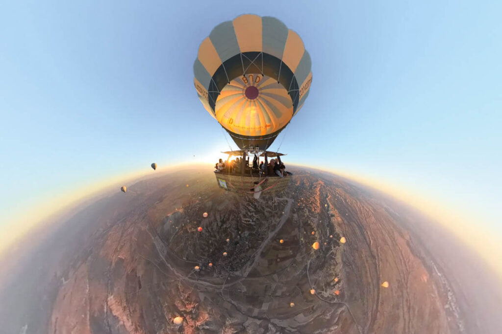 Ballonvaart in Cappadocie 360 graden video - Reislegende.nl