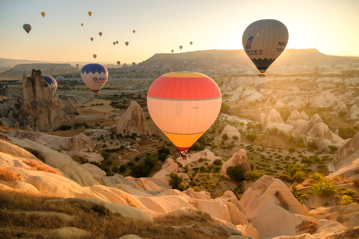 Luchtballonnen fotograferen in Love Valley