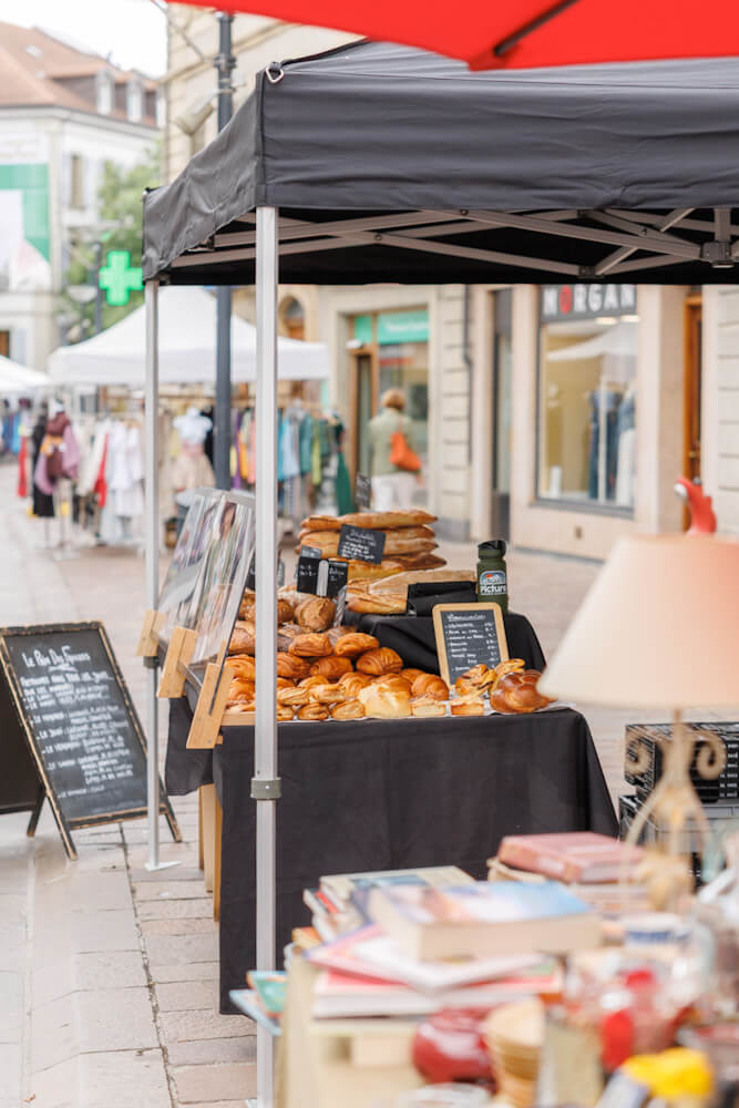 Morges market Vaud Zwitserland Reislegende