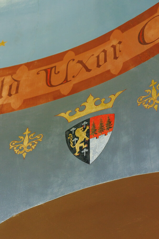 Chateau de Grandson muurschilderingen Vaud Zwitserland Reislegende