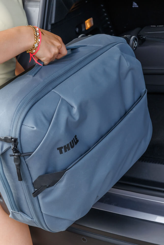 Handbagage koffer Thule Aion handvat Reislegende