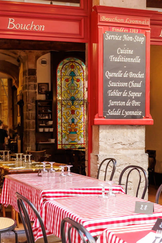 Vieux Lyon bouchon Frankrijk Reislegende