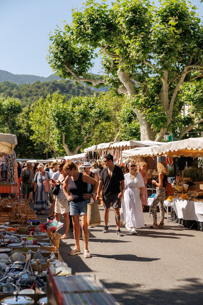 Nyons markt Drome Frankrijk Reislegende